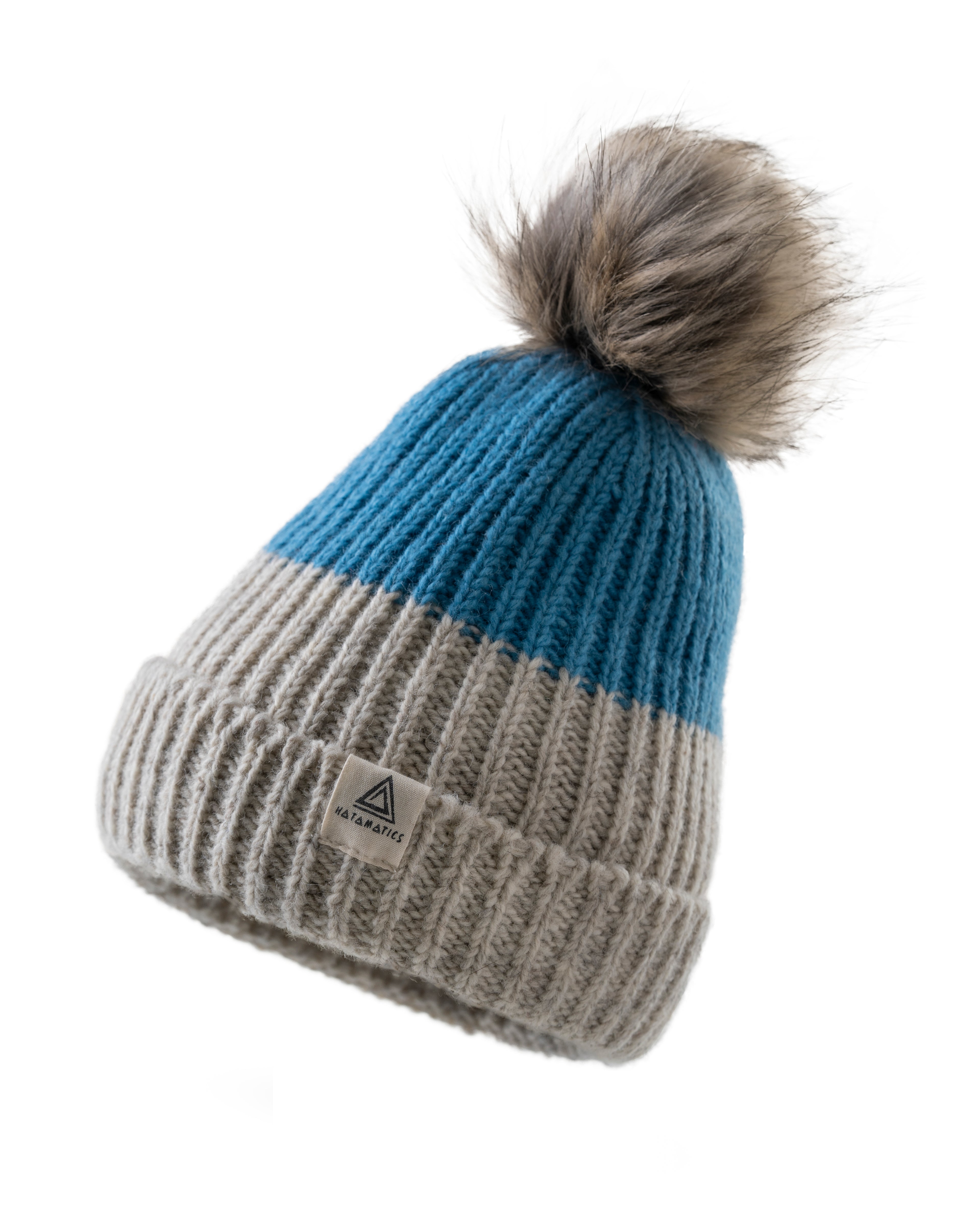 Mt. Everest – Pompom Rib Knit - Baby Blue